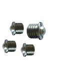 Heavy Duty 304 Stainless Steel Flanged Spring Ball Plunger With Badass Grip Press In Bead Wave Screw For M5 Hardware, four sizes shown.