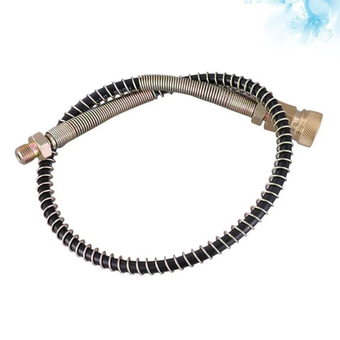 Heavy Duty High Pressure Pump Hose Metal Coil Tube Connector Great For Air Inflation Pumps And Pressure Washers Plus High Temp Resistant Lightweight Design Keeps Flow Smooth No Leaks Found During Hot Summer Grind At Home Or Shop, coiled metal hose