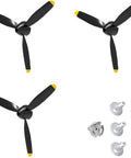 Three Sets RC Plane 3 Blade Propellers With Propeller Savers And Adapters For VolantexRC 761-11 761-12 761-13 P40 BF109
