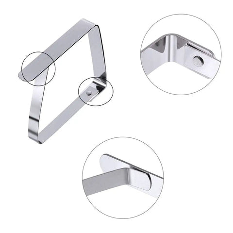 Heavy Duty Outdoor Tablecloth Clips Set Flexible Stainless Steel Picnic Table Clip Holders For Tables Up To Two Inches Thick