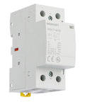 Silent Heavy Duty 40A AC DC Contactor 2 Pole 2NO With 120V Coil mounted on DIN rail, designed for electric vehicle chargers.