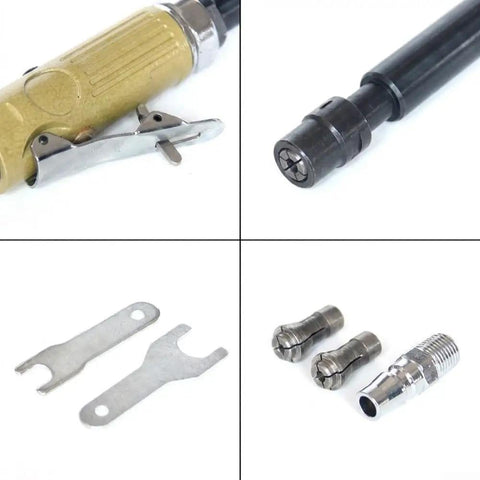 Rock Solid Aluminum Die Grinder With Extended Shaft Built To Crush Tight Corners And Deep Gaps Heavy Duty Pneumatic Polisher parts and accessories