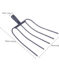 Outdoor Farm Tool Manure Fork For Grass And Soil Iron All Purpose Garden Fork Heavy Duty Metal Pitchfork dimensions shown