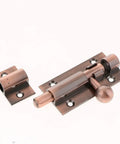 WUUWCHODC Sliding Barrel Bolt Door Lock Gate Latch Heavy Duty Security in bronze finish with installation plate.