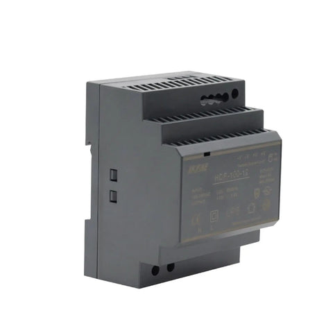 Side view of Ultra Slim 100W DIN Rail Power Supply With 100-240V Input And 5V 12V 24V 48V Outputs A Real Workhorse Switching Mode Power Adapter for Automation and Control.