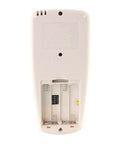 Back view of Thermostatic Ceiling Fan Remote Replacement For Hampton Bay And Harbor Breeze with open battery compartment