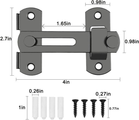Two Pack Barn Door Lock With 180 Degree Flip For Privacy Durable Sliding Door Latch That Keeps Pet And Kids Safe Easy To Open