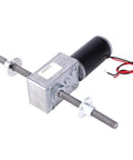 Dual Right Handed M8 Shaft Gear Motor With Flange For Lift Systems And Precision Motion Control Coaxial Twin Shaft Geared Speed Reducer With 50 To 1 Reduction For Smooth Reliable Linear Actuation, with twin threaded shafts