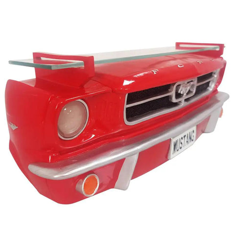 1964.5 Ford Mustang Floating Shelf Led Headlights Display With Tempered Glass For Vintage Car Decor And Man Cave Accessories