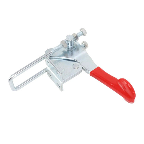 Beefy Heavy Duty Toggle Clamp Latch, Adjustable Iron Hasp For Secure Storage And DIY Projects, 450kg Capacity, red handle