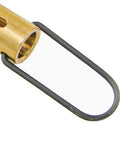 Close-up of Brass Inline Universal Nipple Pick For Muzzleloading Breech Cleaning with metal loop detail