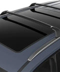 Badass Solid Heavy Duty Roof Rack Crossbar Fits Toyota Grand Highlander 2023 2024 2025 2026 Specific Fitment For Factory Rails Holds 150 Lbs Load Boosts Storage And Style Installing Quick Performs Like Magic For Outdoor Adventures Anytime. black aluminum roof rack crossbars on Toyota Grand Highlander factory rails, fits sunroof
