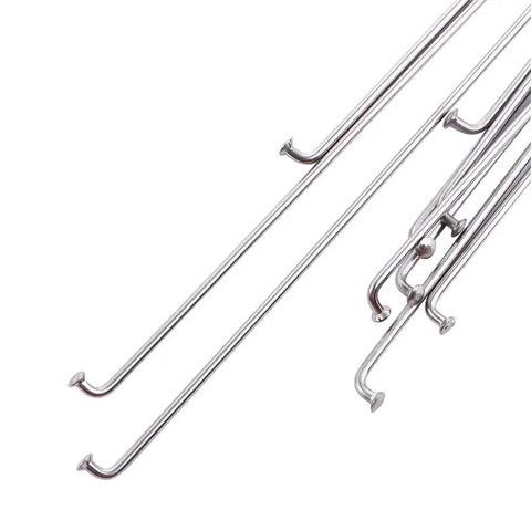 10 Pcs 245mm To 305mm 14G Stainless Steel Bicycle Spokes And Nipples For Mountain Road And Electric Bikes 700C Wheels Built For Beefy Strength And Lasting Durability With Precise Length And Bend For True Tension