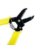 All Purpose Wire Stripper And Cutter Multi Function Hand Tool For 20 to 30 AWG Solid And Stranded Wire, 6.5 Inch, yellow handle