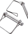 2-pack large safety coupler pins, 1/2 in diameter x 3.54 in long, marine-grade 316 stainless steel shaft locking pins