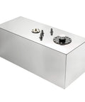 19 Gallon Aluminum Fuel Cell With Level Sender For Street Drift Cars, 8AN Inlet And Outlet, Silver Finish