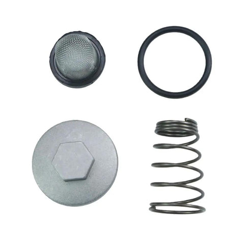 Awesome Heavy Duty GY6 139QMB Engine Oil Drain Plug Filter Kit For Honda PCX125 Scooter And Moped ATV With Easy Installation And Long Lasting Performance. oil drain plug filter kit with mesh screen, O-ring, spring, and cap