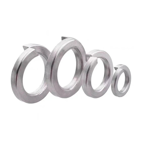 Spring Lock Washers 304 Stainless Steel GB93 Pack Of 10 To 100 Pieces in various sizes silver finish