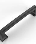 Matte Black Cabinet Pulls 10 Pack 5 Inch Center To Center Hardware for Kitchen Cabinets Bathroom Drawers Dresser ZH0010