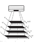 Diagram showing Easy Install Door Alarm With 16x12 Foot Detection Area And 70dB Alert coverage and detection range.