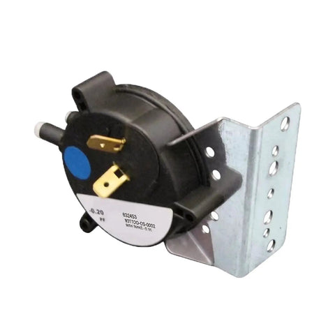 Furnace Vent Air Pressure Switch Replacement 632453 632453R Dual Pressure Switch For Furnace And HVAC System Easy Install No Fuss Plug And Play Replacement Part Durable OEM Grade Design For Long Lasting Performance, black switch with metal mounting bracket