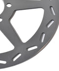 Close-up of 180mm Mini Bike Disc Brake Rotor with slotted design for Baja Doodle Bug DB30 CT100U CC100X Motovox MBX10 MBX11