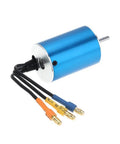 3600KV 4Pole Sensorless Brushless RC Car Motor blue aluminum body with wires and connectors for 1 14 1 16 1 18 scale cars