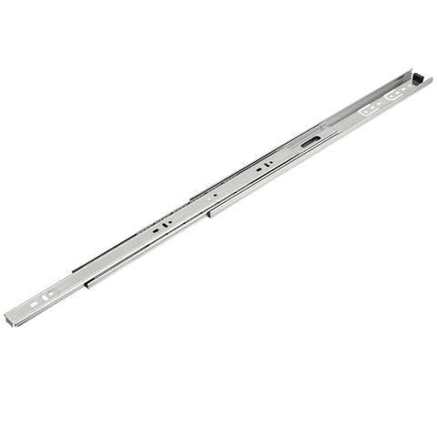 Heavy Duty 20 Inch Drawer Slides With Side Mounted Ball Bearing Runners Full Extension Three Section Glides 200 Lb Capacity Cabinet Slides Durable Cold Rolled Steel Silver Finish