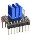 Close-up of TMC2209 V1.3 UART Stepper Driver Module Uber Quiet for 3D Printers with StealthChop2 and sensorless homing, compact PCB design.