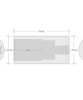 Diagram of Half Inch Drive 30 Millimeter Deep 12 Point Socket Chrome Plated With Large Markings For Easy Reading dimensions