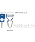 Diagram of Slackline Pulley For Outdoor Zipline Obstacle Course Portable Aluminum Slider Pulley showing dimensions