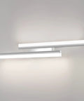 Slick 24 Inch LED Vanity Light for Bathroom 6000K Daylight Dimmable 36W 2160 Lumens Brushed Nickel Wall Mount side view