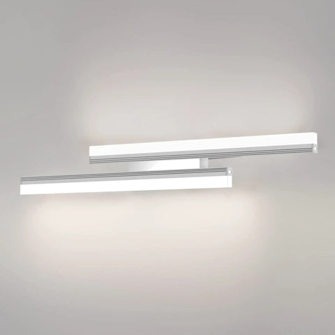 Slick 24 Inch LED Vanity Light for Bathroom 6000K Daylight Dimmable 36W 2160 Lumens Brushed Nickel Wall Mount side view