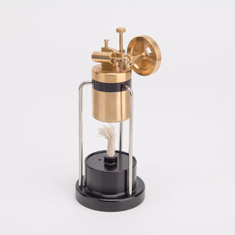 Retro Three Legged Oscillating Steam Engine Model Kit with brass components and compact design