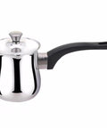 Turkish Coffee Pot 180ml Stainless Steel With Anti Scalding Handle And Lid No Fuss Easy To Use Milk Warmer Pot For Coffee Chocolate Butter Cheese
