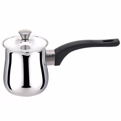 Turkish Coffee Pot 180ml Stainless Steel With Anti Scalding Handle And Lid No Fuss Easy To Use Milk Warmer Pot For Coffee Chocolate Butter Cheese