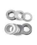 Ultra Thin Stainless Steel Lock Washer Set 10 Pcs Flat Washers 1mm Thick With External Tooth Serrated Locking For Max Grip Outer Diameter 13 To 40mm Assortment Kit For Secure Fastening M25x35, stainless steel washers stacked