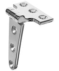 Close-up of Heavy Hitter T Shaped Barn Door Hardware Stainless Steel Pivot Hinge, showcasing sturdy design and smooth finish.