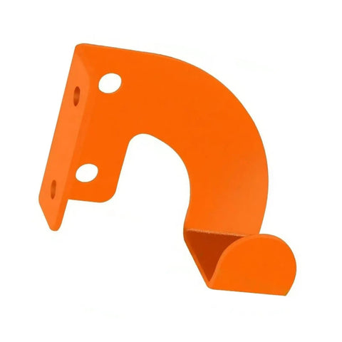 Heavy Duty Iron Power Tool Hanger Wall Mount for Garage and Shed Organization, Sturdy Weedeater Holder Prevents Slippage, Orange Finish