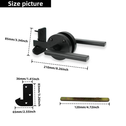 Double Sided Gate Latch for Wooden Fence And Wood Gate Heavy Duty Swinging Door Latch dimensions