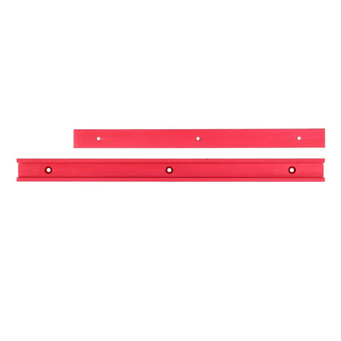 Aluminum Miter Track 400mm T Slot Guide Rail For Table Saws Milling Machines Band Saws in red aluminum alloy, side view