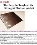 SDS Max Floor Scraper Heavy Duty Beast Pro Tool With Two Point Five Millimeter Blade showing steel blade with holes.