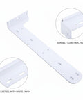 Heavy Duty Wall Mount Bracket For Floating Shelves And Cabinets L Shaped Q235 Steel With White Finish detailed view