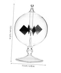 Solar Power Crookes Radiometer Glass Windmill Vane Sunlight Energy Meter Toy, 13.5 cm high borosilicate glass demo tool.