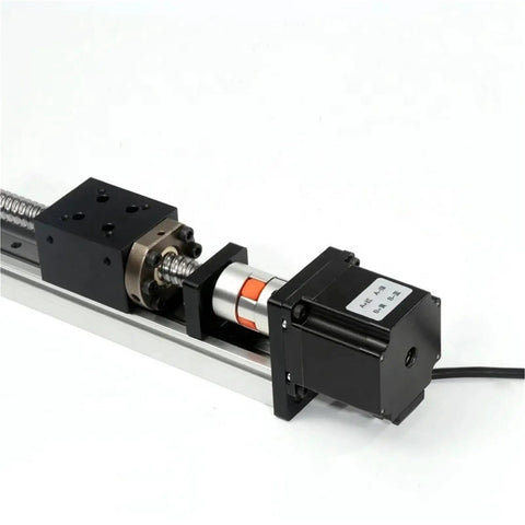 Ultimate Electric Linear Guide Rail Cross Actuator System With 57 Stepper Motor Ball Screw Motion Module For DIY CNC And Robotics Projects, Smooth Precise Motion, High Torque, Easy Setup And Rock Solid Performance. Linear actuator with stepper motor and ball screw on guide rail
