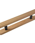 Solid Wood Door Handle For Glass And Wooden Doors Push Pull Style With Smooth Grip Anti Corrosion Finish Two Color Options Five Lengths Up To 1200mm Durable Metal Fittings Easy Installation On Glass Wood And Metal Doors