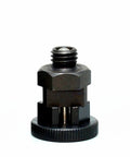 M8 Indexing Plunger Featuring Rock Solid Self Locking Knob For Unshakeable Positioning And Heavy Duty Locking Screw. Close-up view.