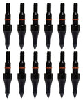 12-pack 100 Grain 5-16 Inch Steel Screw-In Field Points for Archery, CNC Machined, Durable Arrow Tips for Target Practice