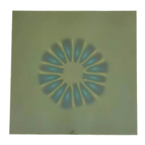 4x6 Inch Magnetic Field Viewing Film With Green Visual Aid showing magnetic flux pattern for education and demonstration