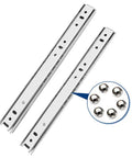 Two Way Full Extension Stainless Steel Drawer Slides With Soft Close And Ball Bearing Runners 27mm Wide Heavy Duty